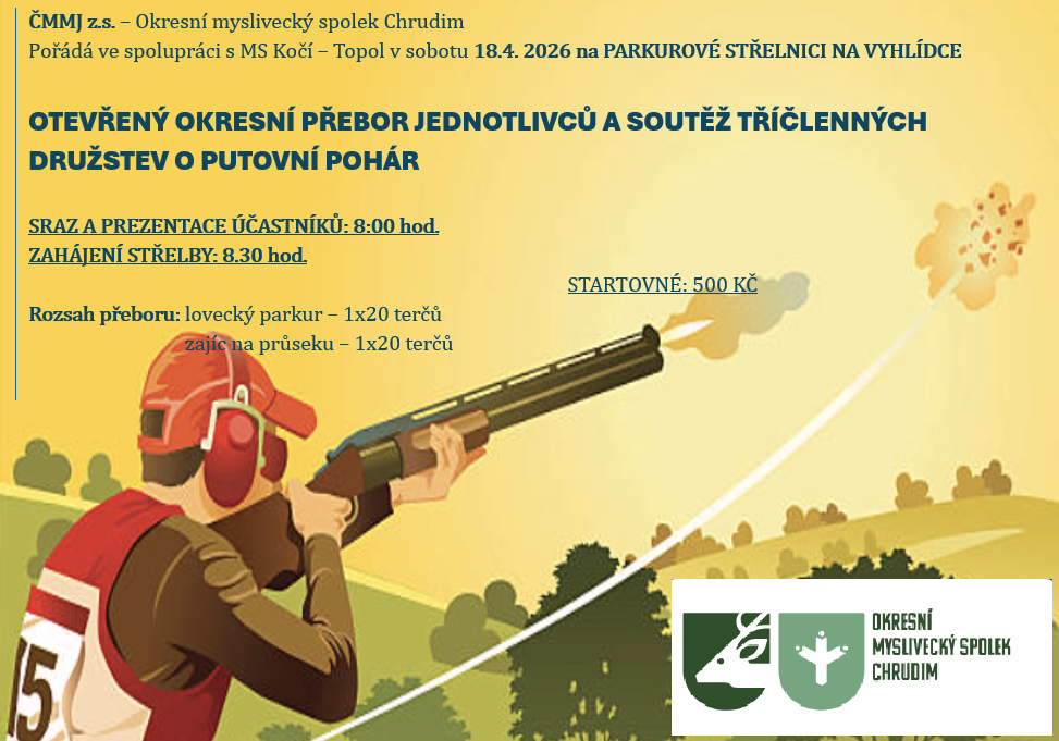 Okresní přebor jednotlivců a soutěž tříčlenných družstev  – 18.4.2026