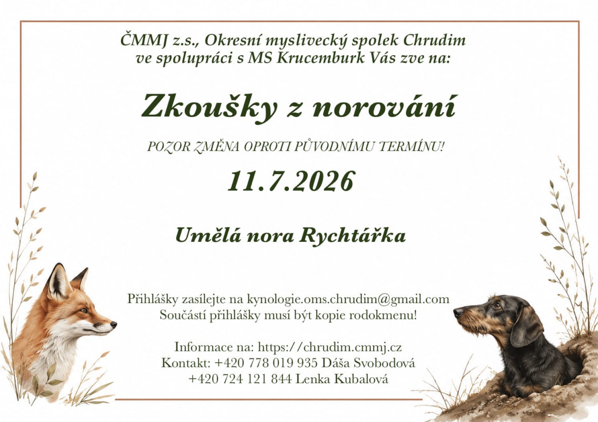 Zkoušky z norování – 11.7.2026