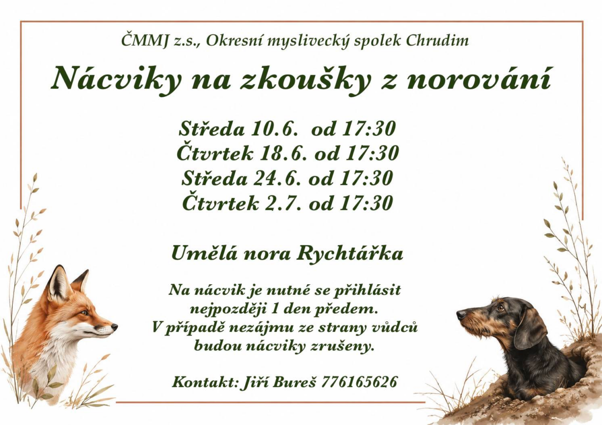 Nácviky na norování – 11.7.2026