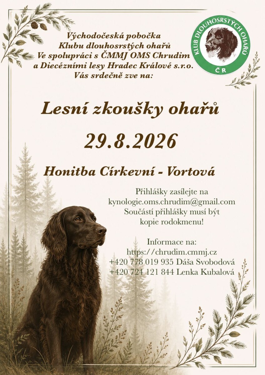Lesní zkoušký ohařů – 29.8.2026